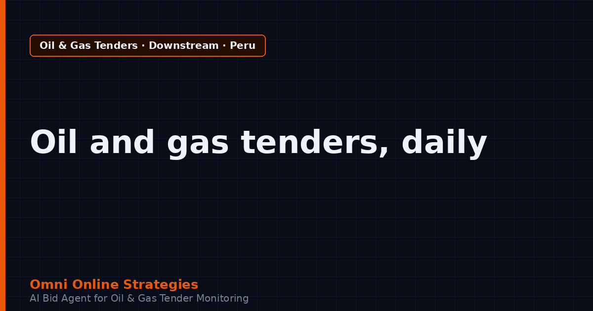 AI Agent for Petroperu Publishes Equipment Tenders on SEACE