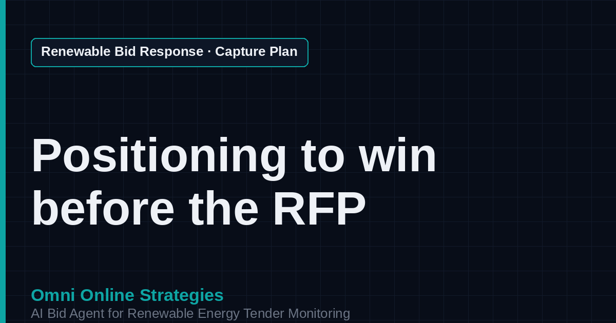 AI Agent That Builds the Capture Plan for Renewable Energy Developers