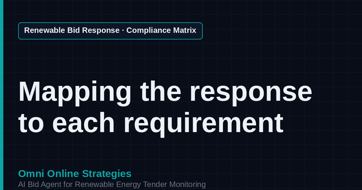 AI Agent That Builds the Compliance Matrix for Solar Developers