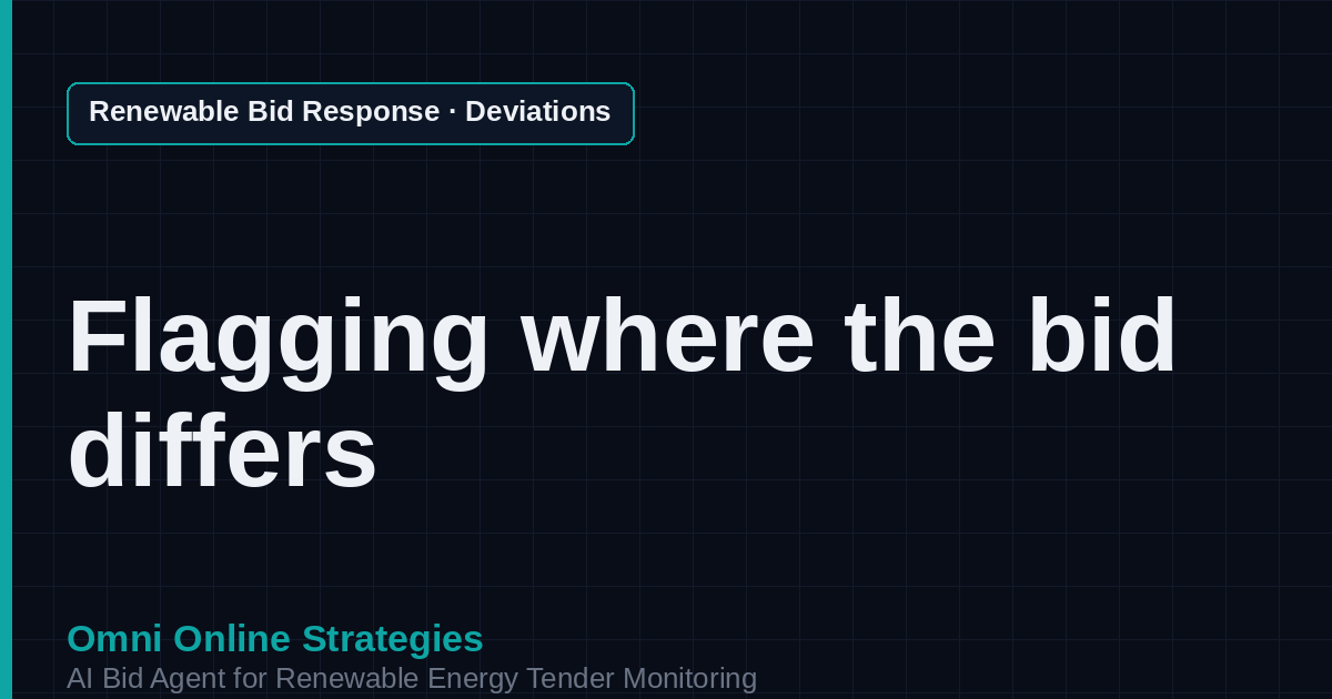 AI Agent That Builds the Deviations and Exceptions List for Renewable Energy Developers