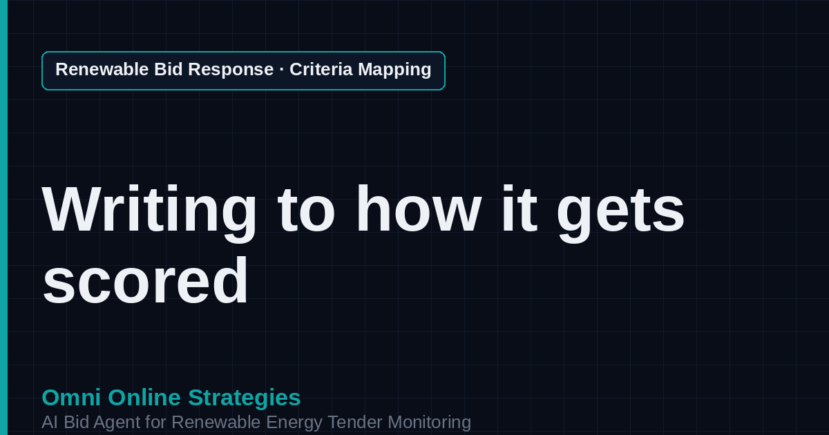 AI Agent That Builds the Evaluation Criteria Mapping for Solar Developers