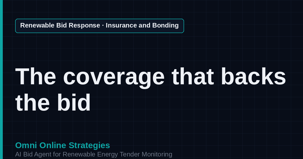 AI Agent That Builds the Insurance and Bonding Section for Solar EPC Contractors