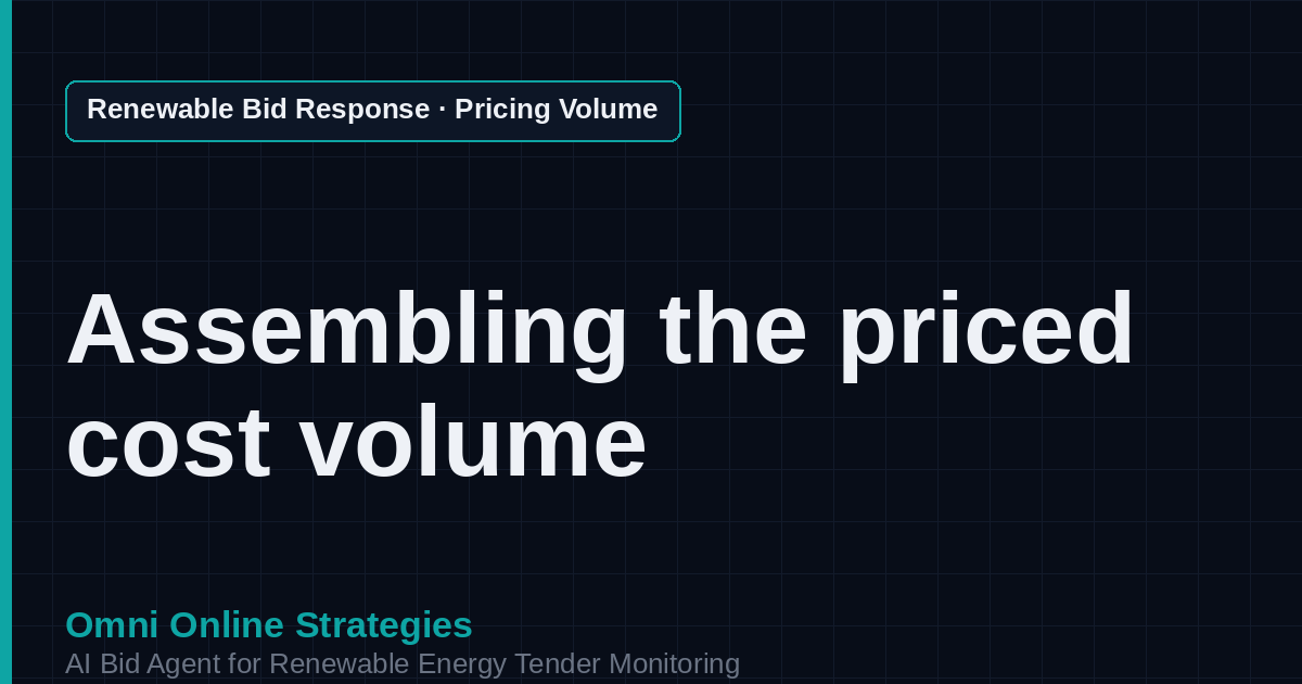 AI Agent That Builds the Pricing Volume for Renewable Energy Developers