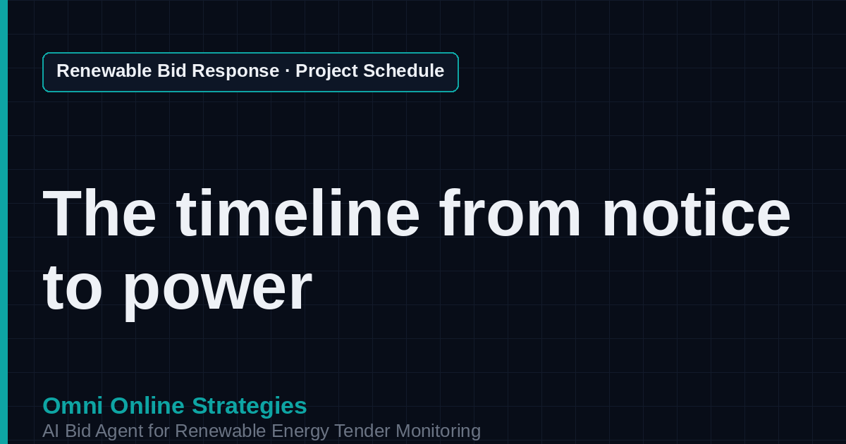 AI Agent That Builds the Project Schedule Section for Renewable Energy Developers