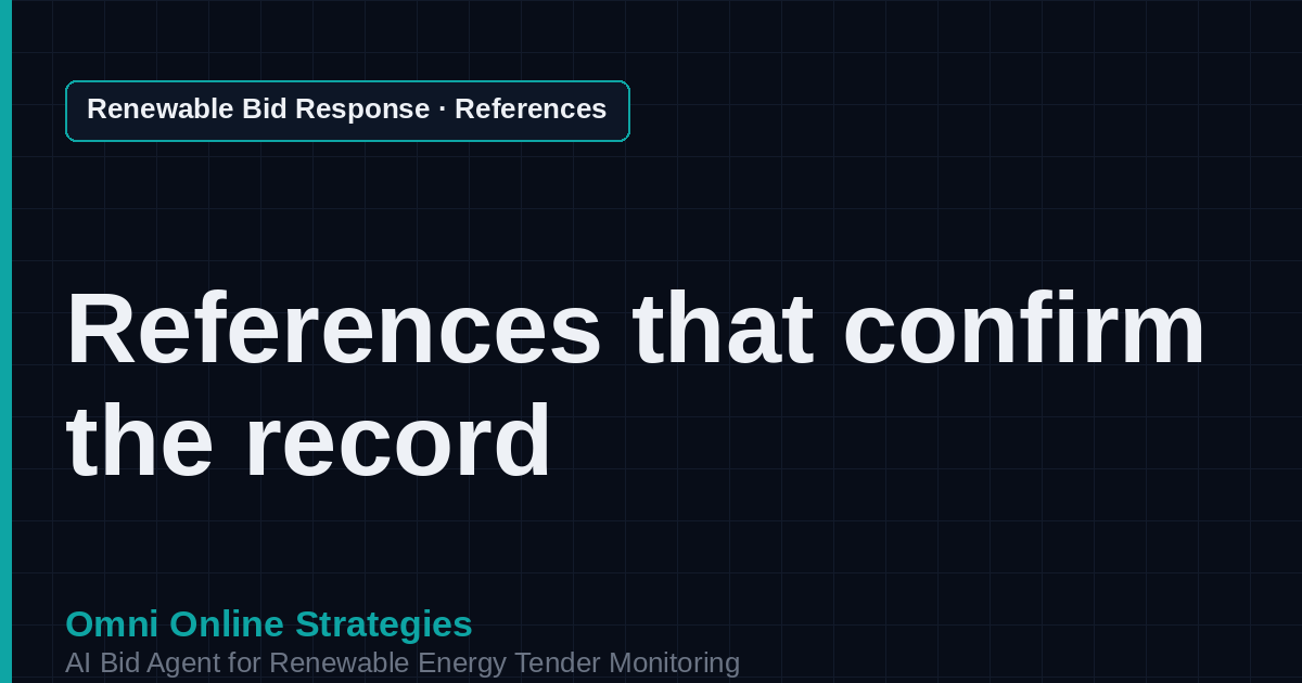 AI Agent That Builds the References Section for Solar EPC Contractors