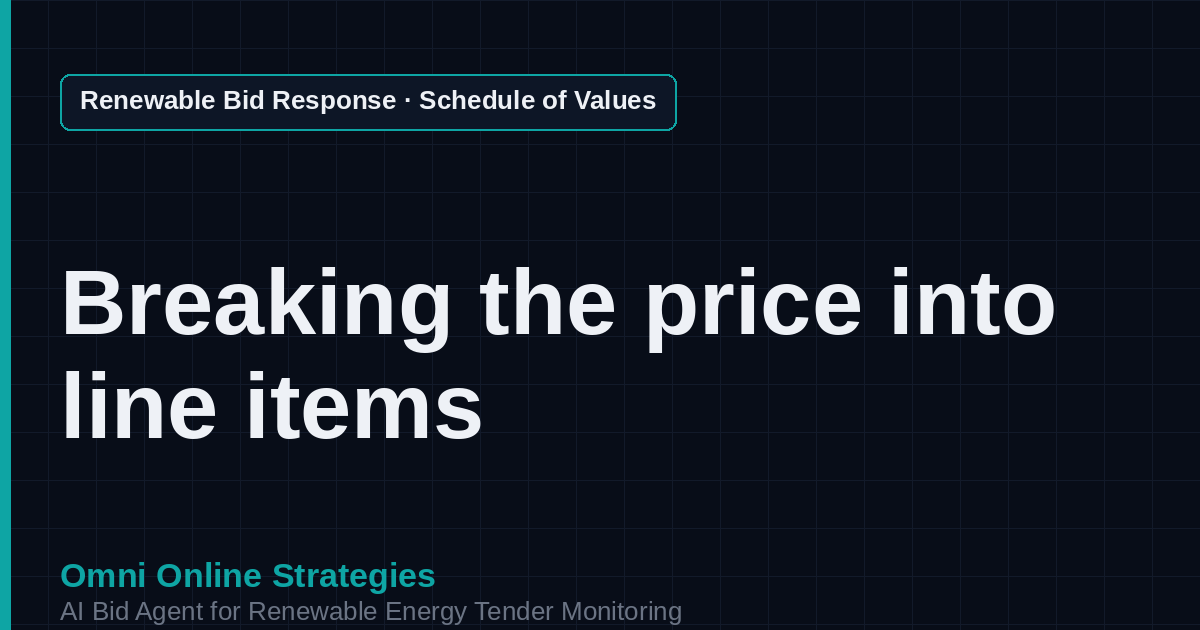 AI Agent That Builds the Schedule of Values for Solar EPC Contractors