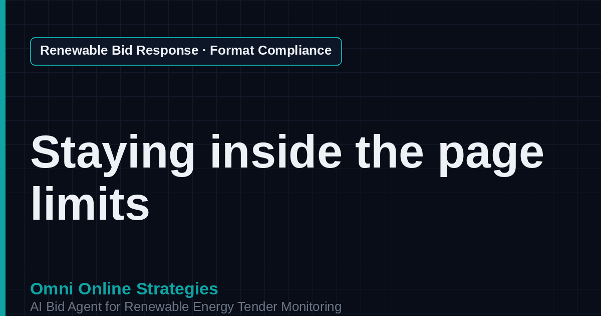 AI Agent That Checks the Page and Format Compliance for Renewable Energy Developers