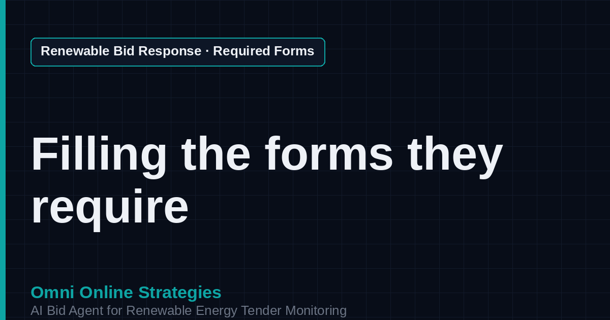 AI Agent That Fills the Required Forms for Renewable Energy Developers