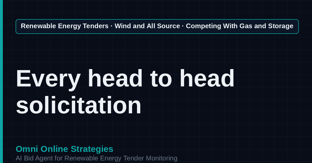 AI Agent That Finds All Source Gas and Storage Competition Tenders for Independent Power Producers