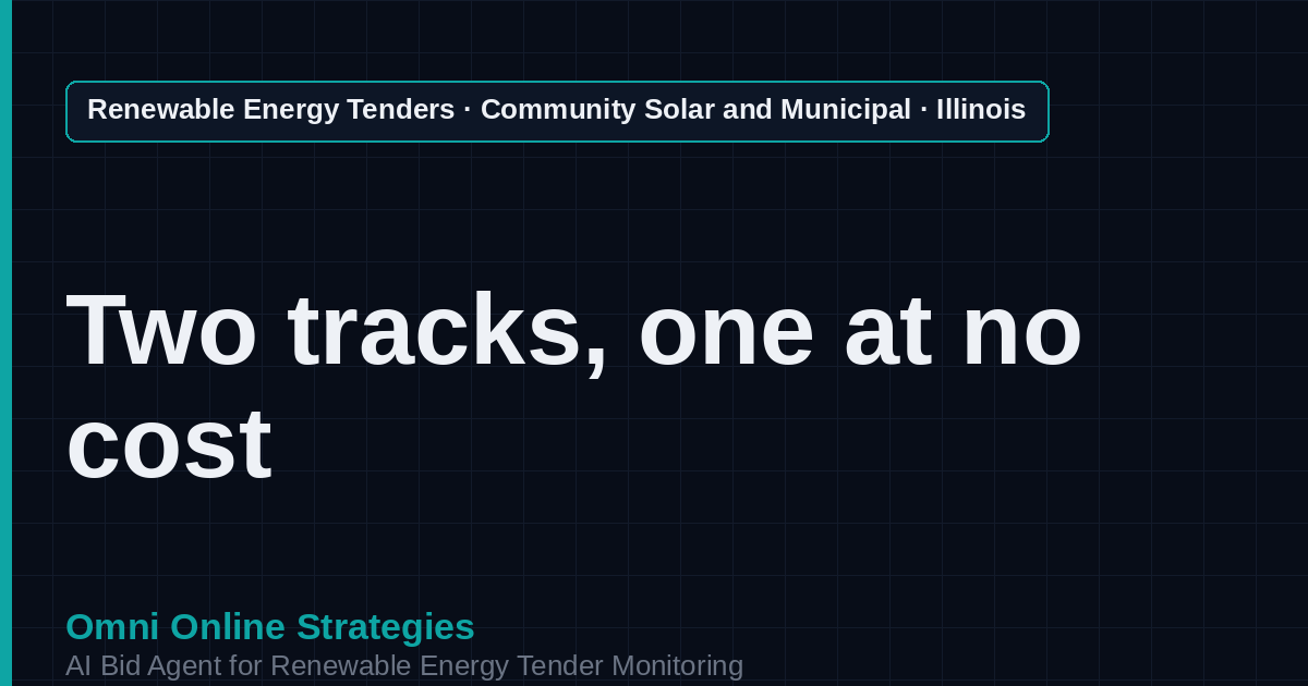 AI Agent That Finds Illinois Community Solar Tenders for Community Solar Developers