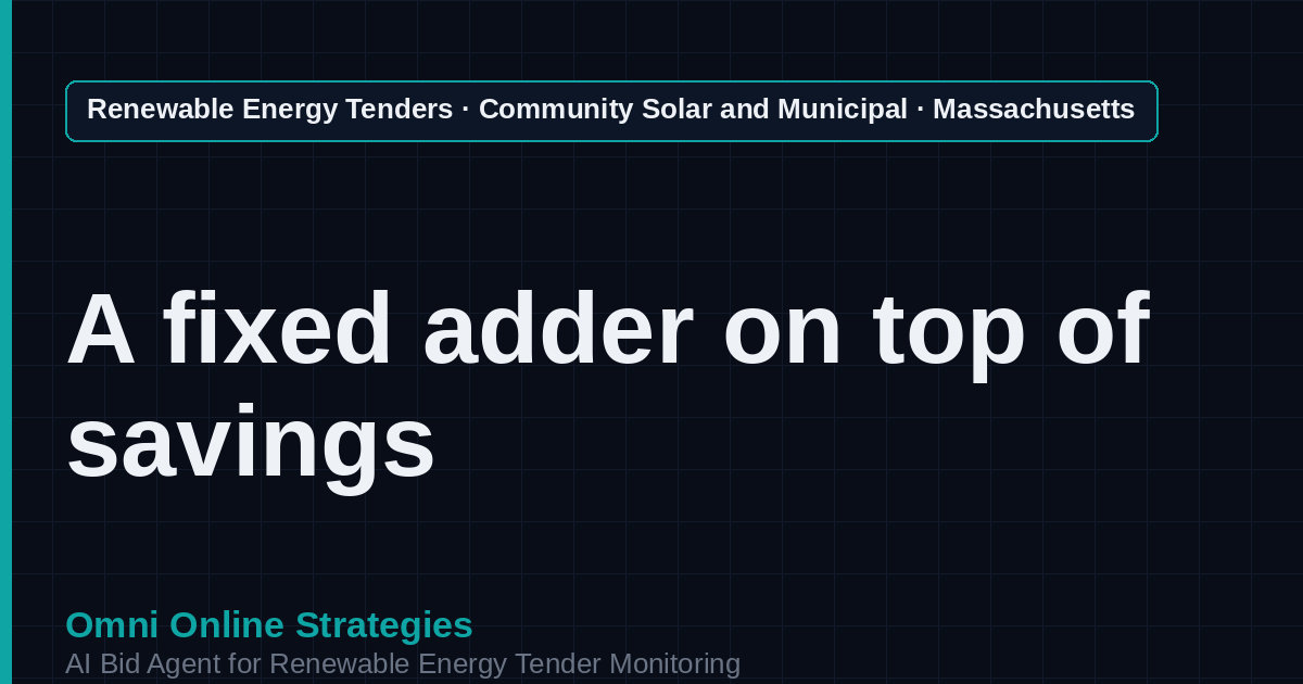 AI Agent That Finds Massachusetts Community Solar Tenders for Community Solar Developers