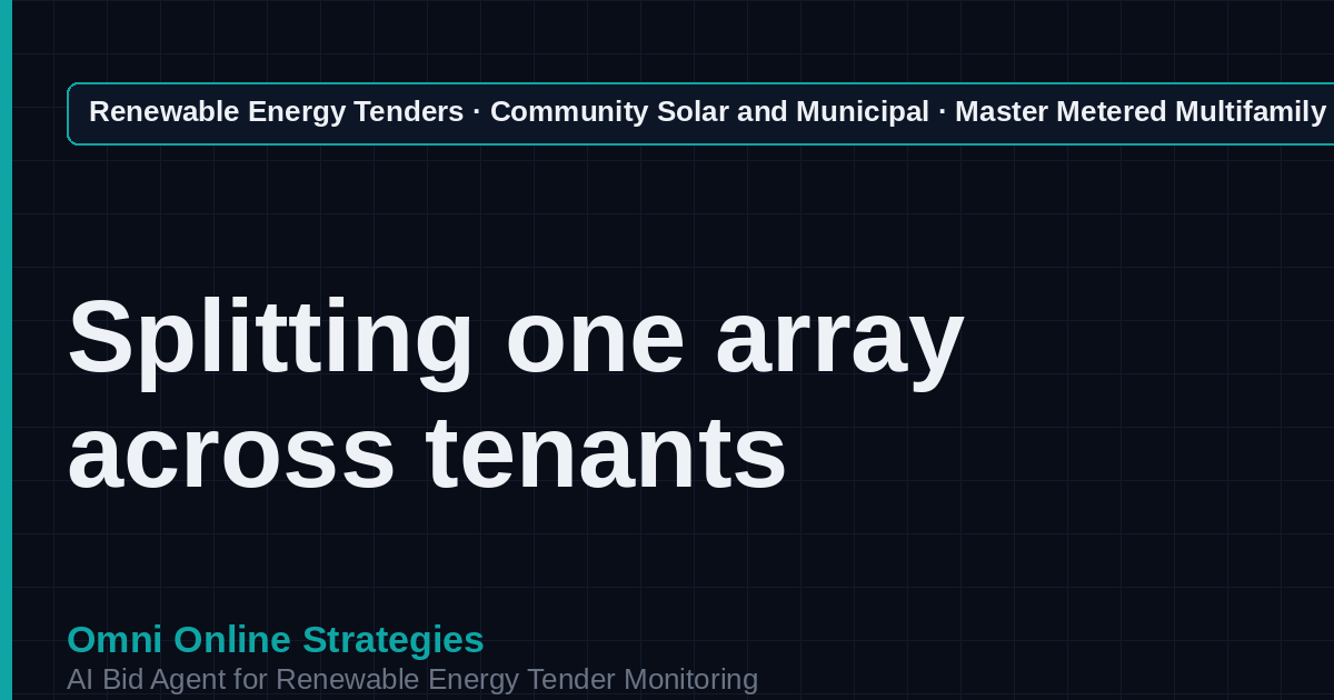 AI Agent That Finds Master Metered Multifamily Solar Tenders for Solar Developers