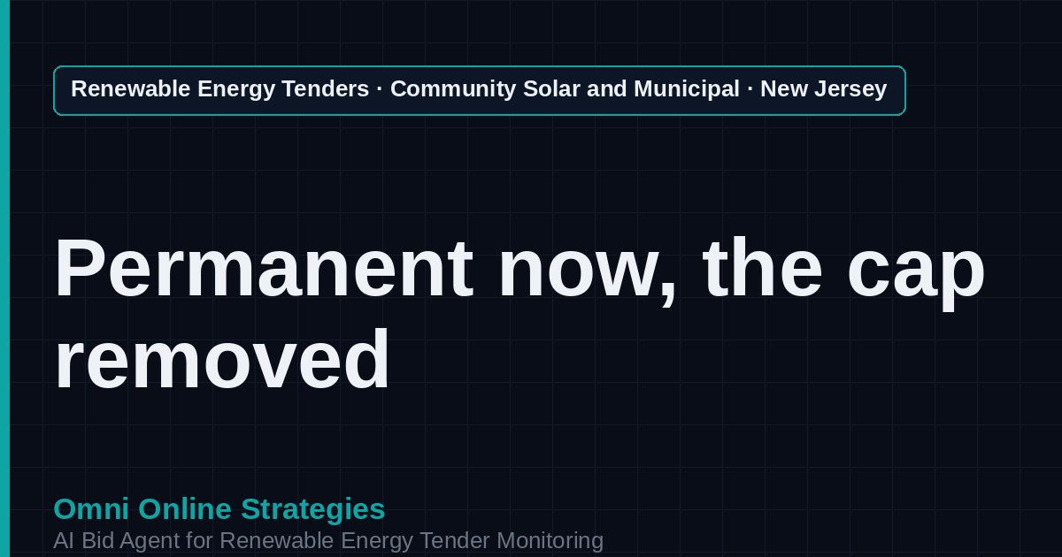AI Agent That Finds New Jersey Community Solar Tenders for Community Solar Developers