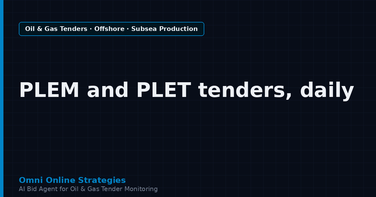 AI Agent That Finds Offshore Oil and Gas Tenders for PLEM and PLET Makers