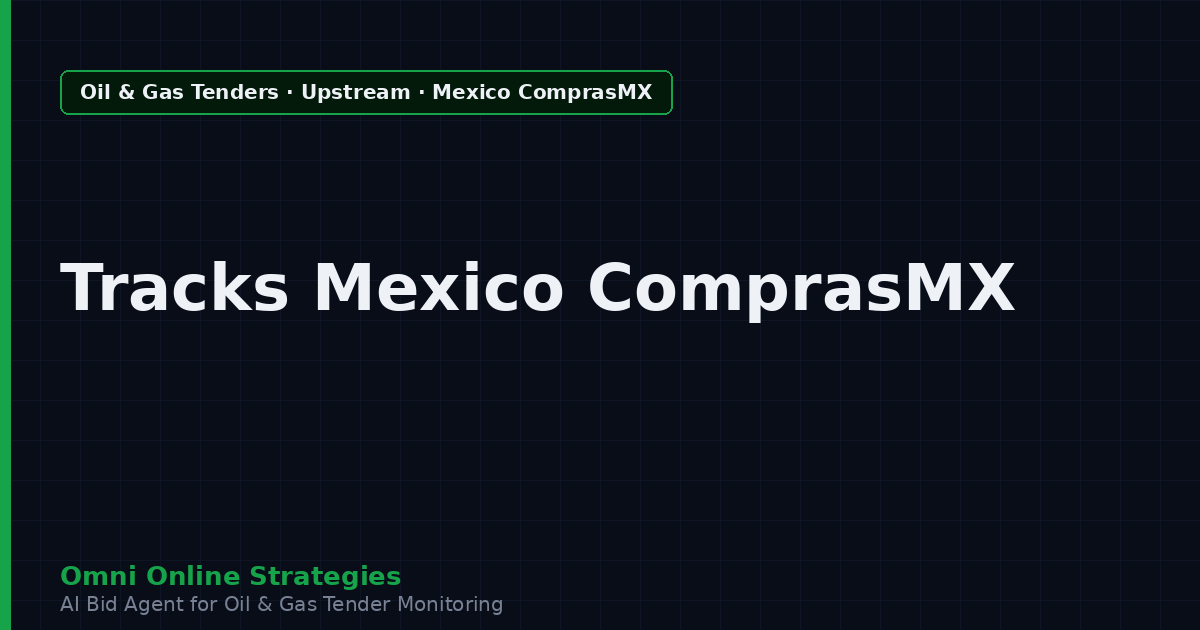 AI Agent That Finds Oil and Gas Equipment Tenders on Mexico ComprasMX
