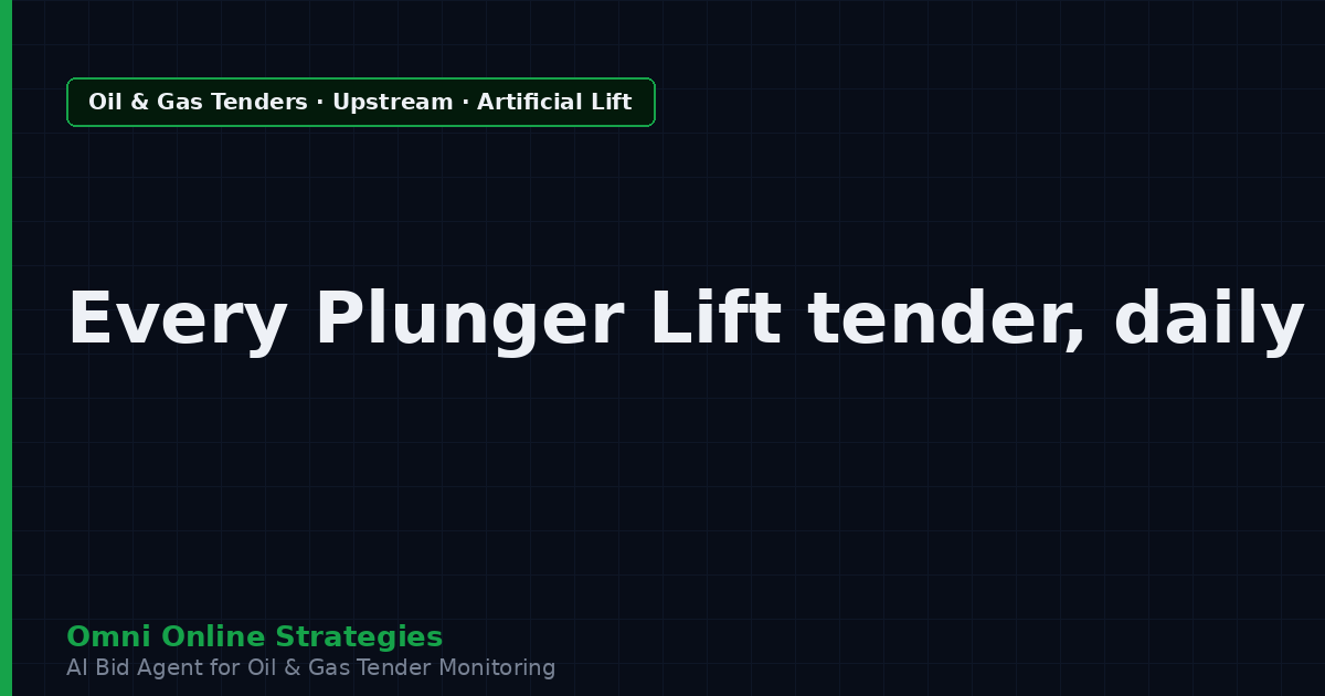 AI Agent That Finds Oil and Gas Tenders for Plunger Lift Makers