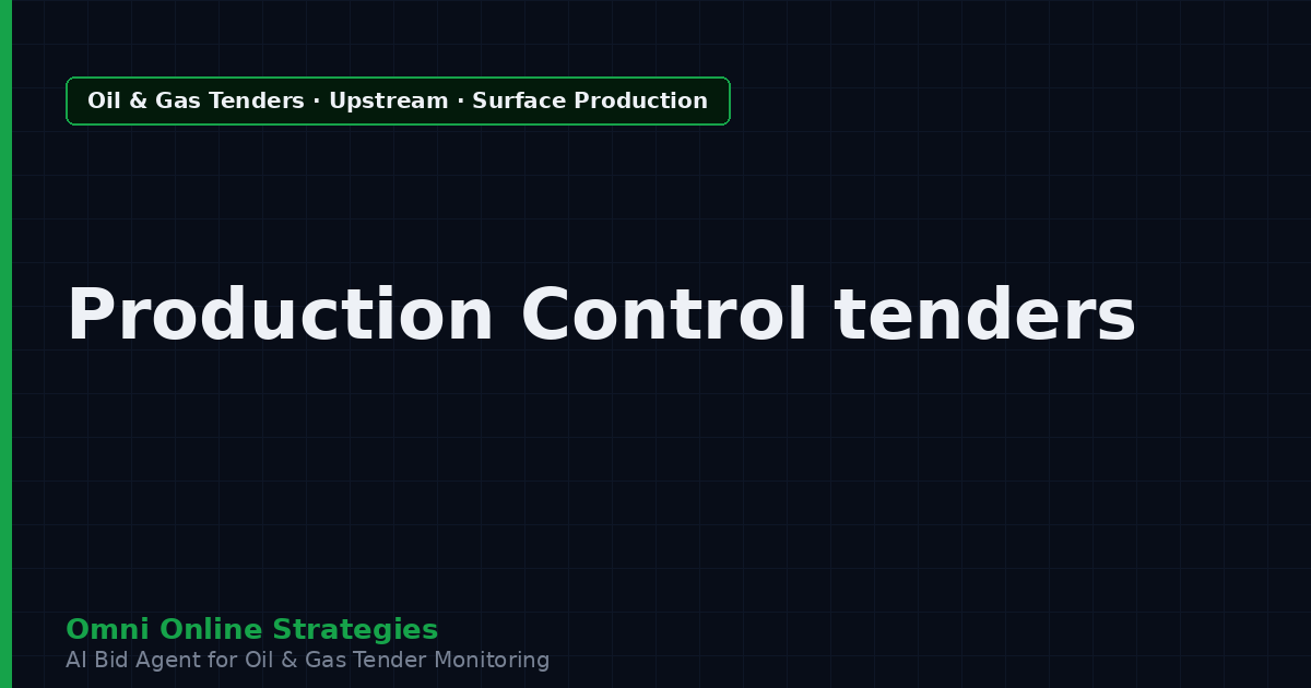 AI Agent That Finds Oil and Gas Tenders for Production Control Valve Makers