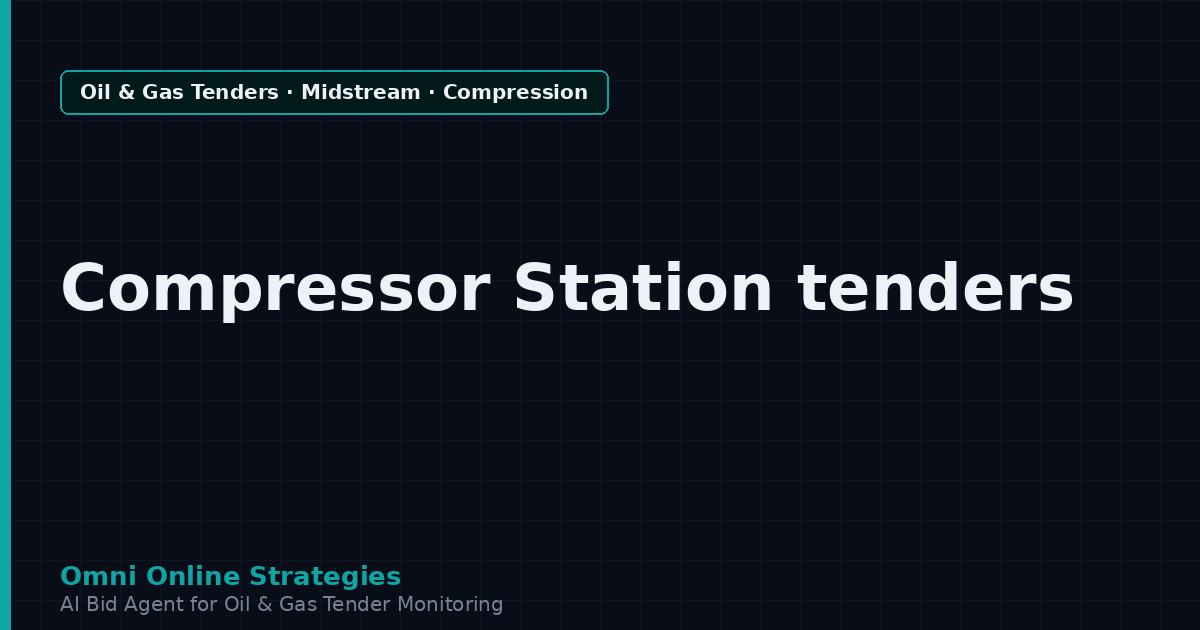 AI Agent That Finds Pipeline Tenders for Compressor Station Package Makers
