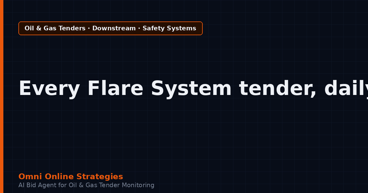 AI Agent That Finds Refinery Tenders for Flare System Makers