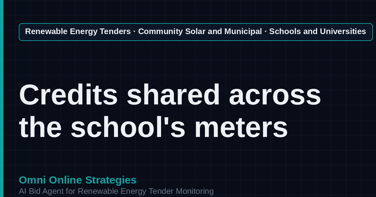 AI Agent That Finds School and University Solar Tenders for School Districts and Universities