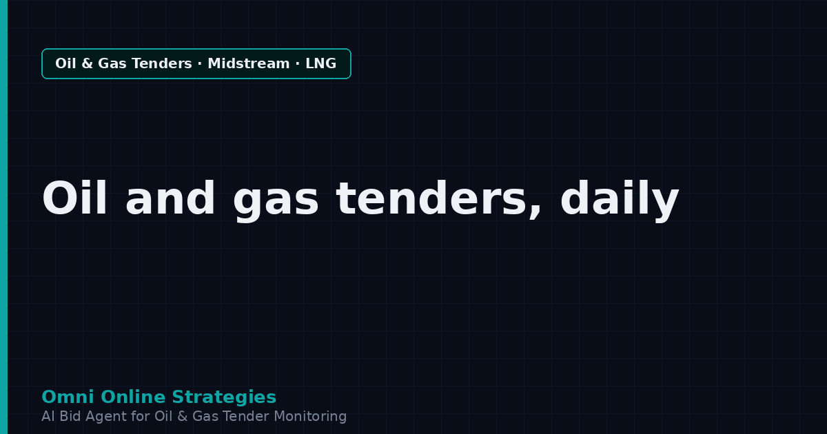 AI Agent That Finds Tenders for LNG Regasification Equipment Makers