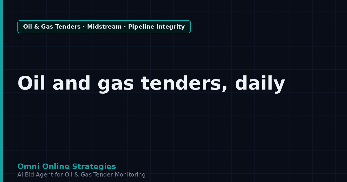AI Agent That Finds Tenders for Pipeline Leak Detection Makers
