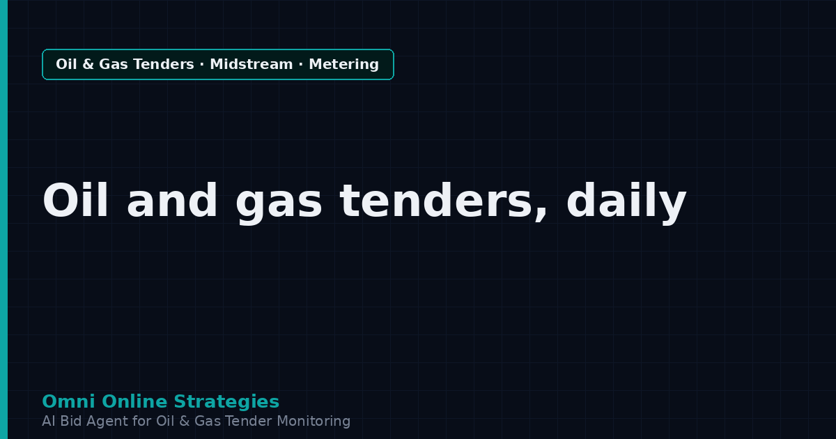 AI Agent That Finds Tenders for Pipeline Metering and Flow Meter Makers