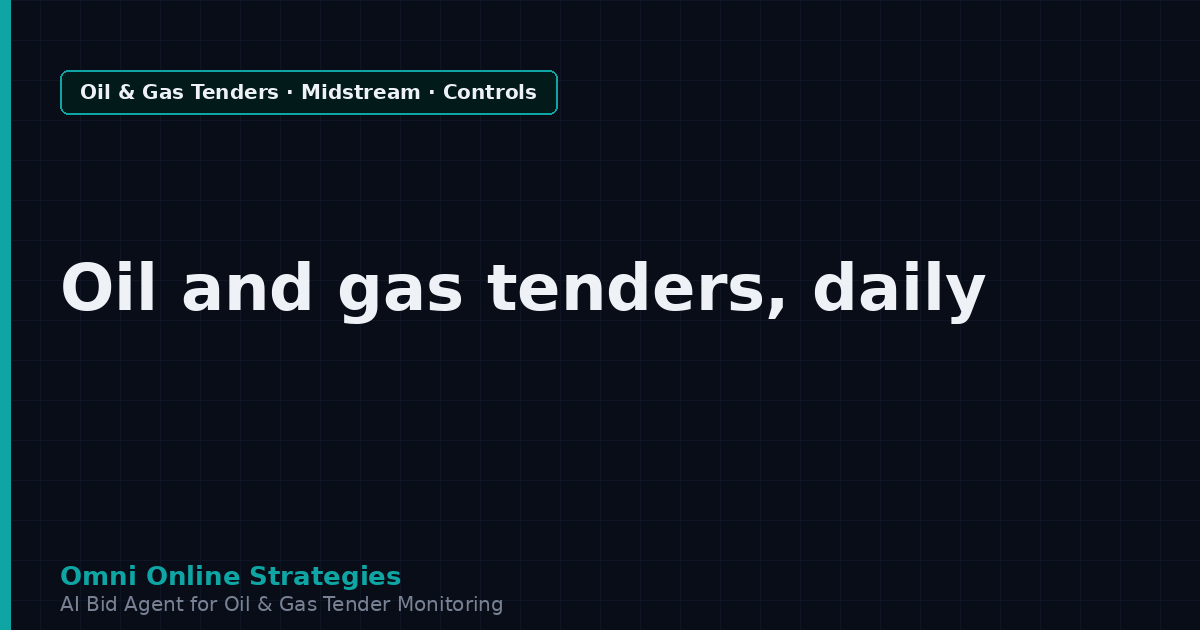 AI Agent That Finds Tenders for Pipeline SCADA and Control Makers