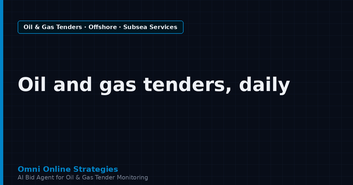 AI Agent That Finds Tenders for ROV and Subsea Intervention Makers