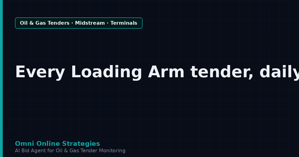 AI Agent That Finds Terminal and Midstream Tenders for Loading Arm Makers