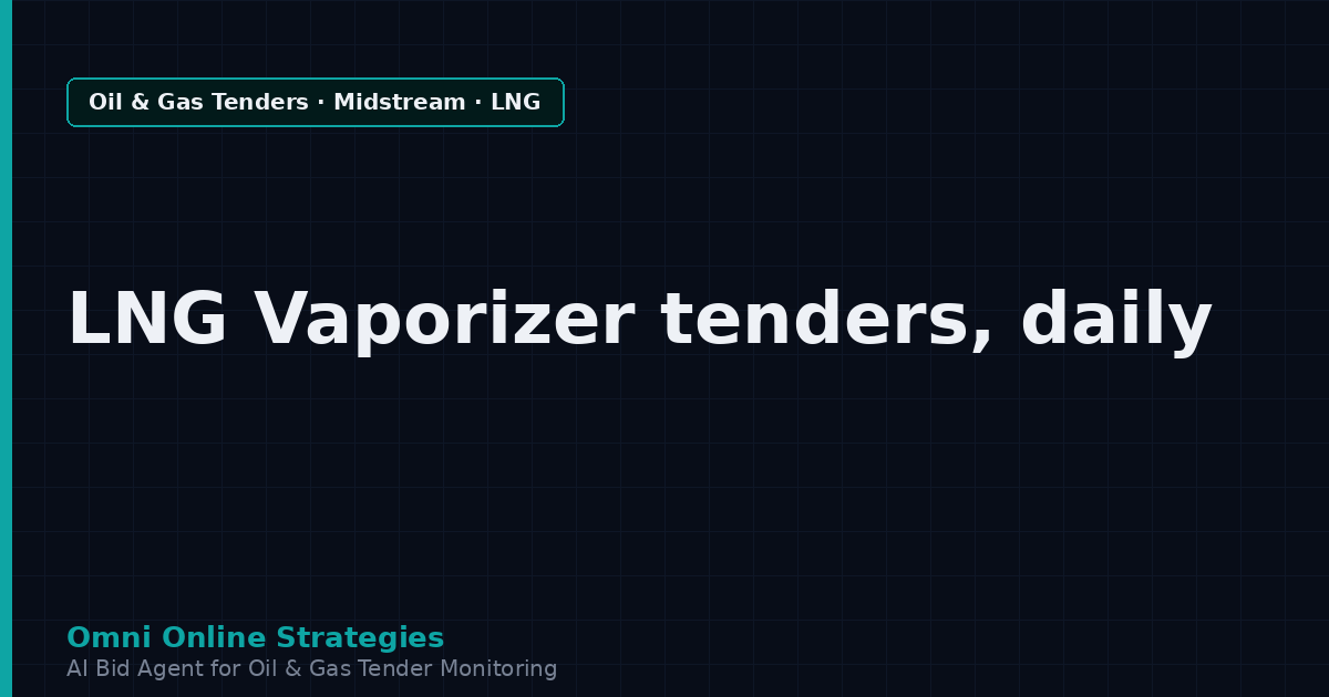 AI Agent That Finds Terminal Tenders for LNG Vaporizer Makers