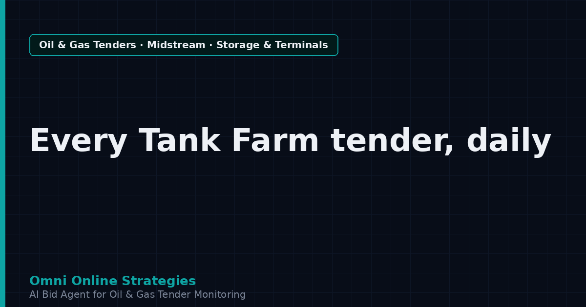 AI Agent That Finds Terminal Tenders for Tank Farm Equipment Makers