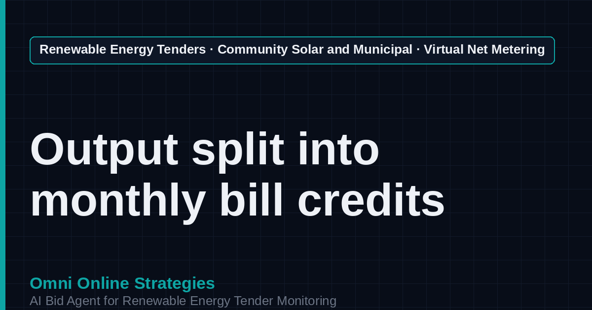 AI Agent That Finds Virtual Net Metering Community Solar Tenders for Community Solar Developers