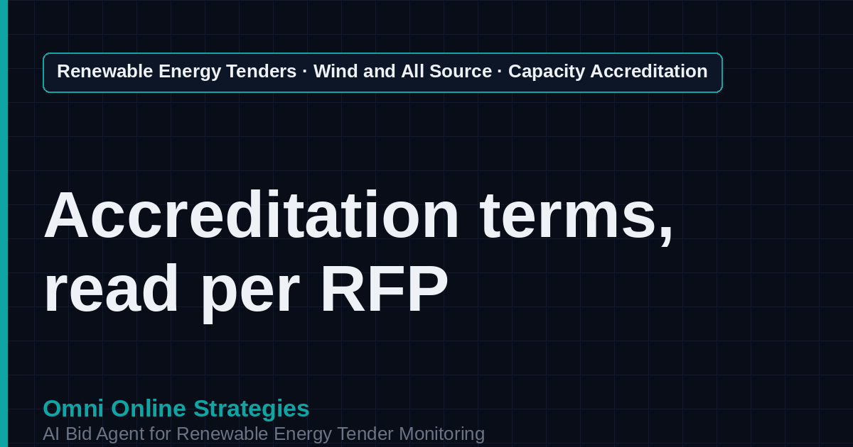 AI Agent That Finds Wind Capacity Accreditation Tenders for Wind Developers