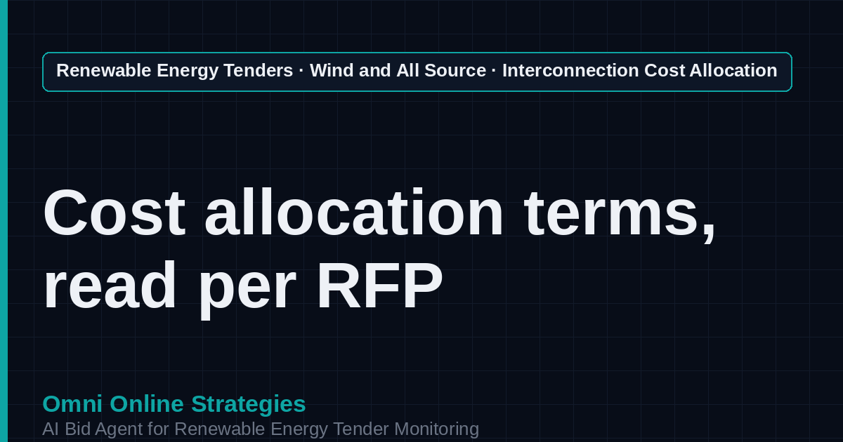 AI Agent That Finds Wind Interconnection Cost Allocation Tenders for Wind Developers
