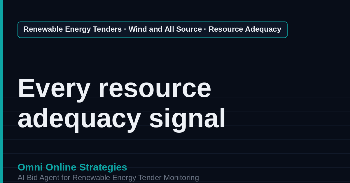 AI Agent That Finds Wind Resource Adequacy Tenders for Wind Developers