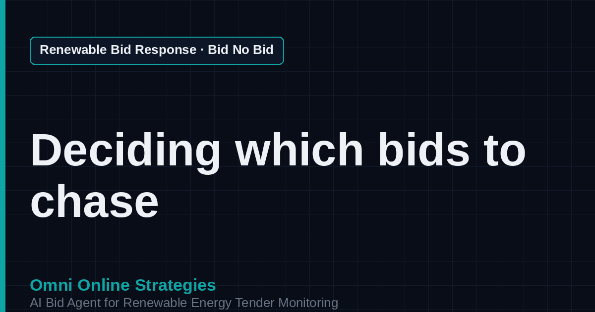 AI Agent That Runs the Bid No Bid Analysis for Renewable Energy Developers