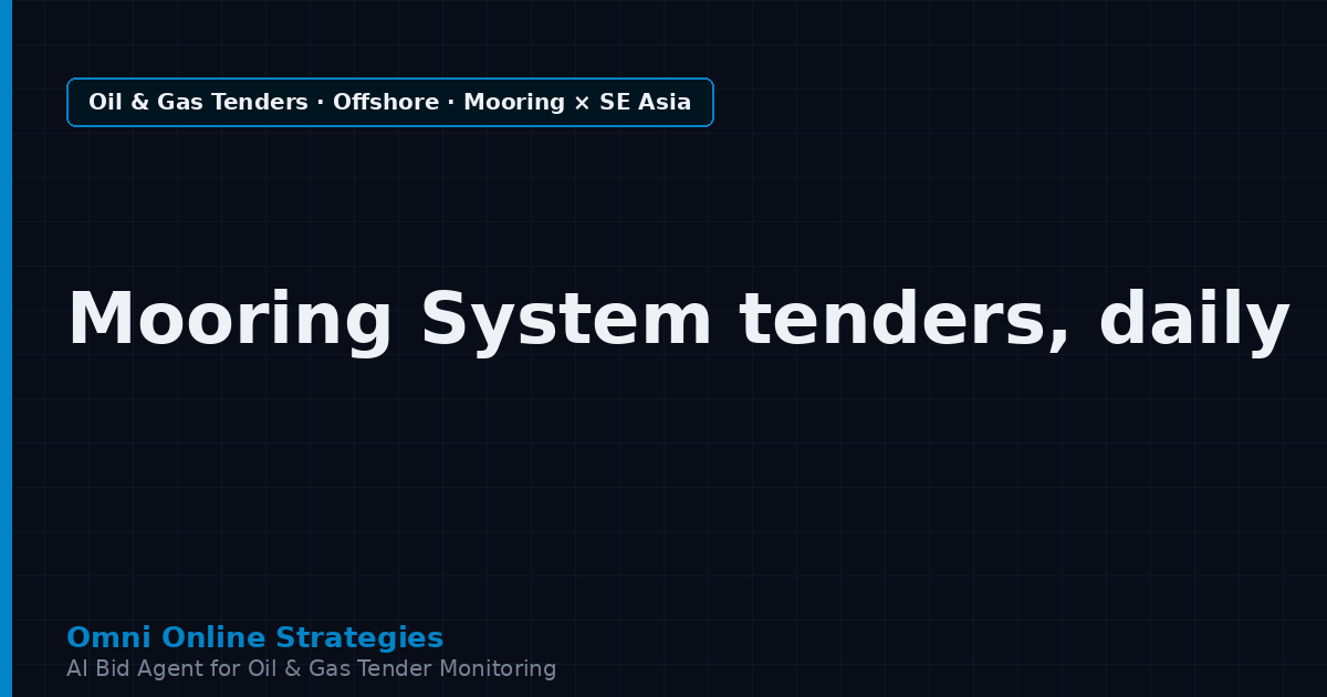 AI Agent That Surfaces Mooring System Tenders from Southeast Asian Oil Companies