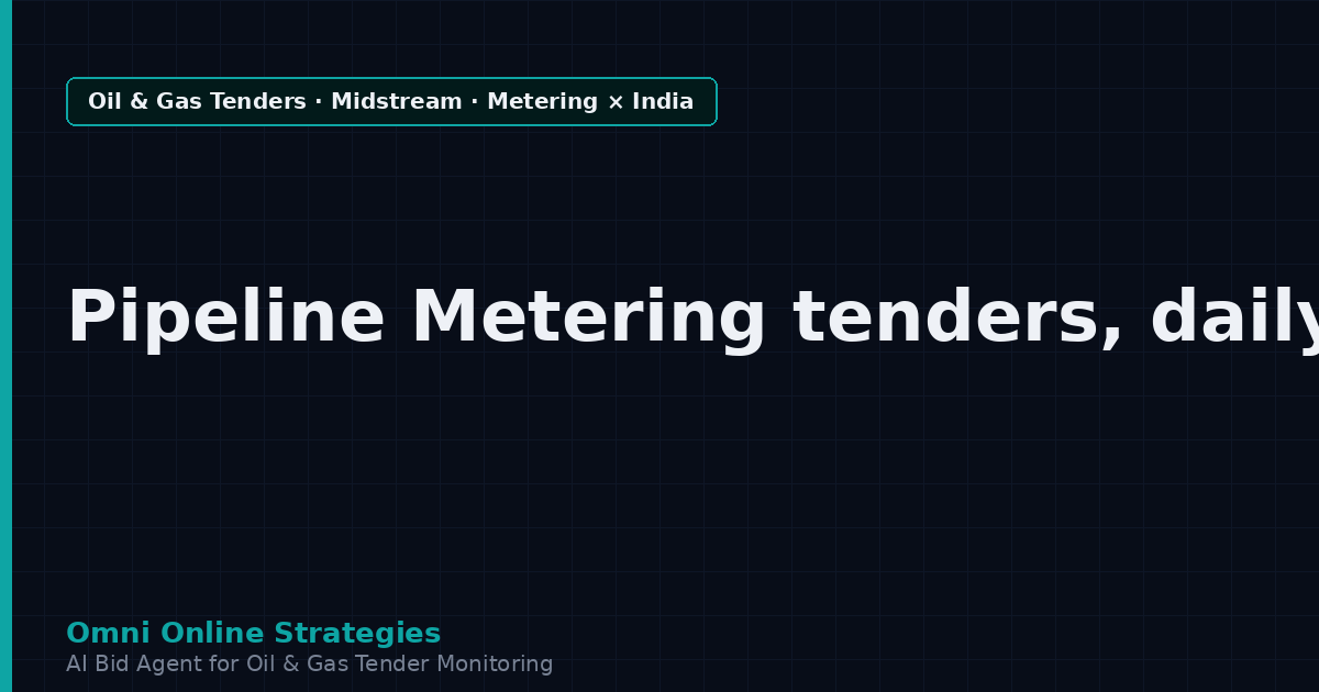 AI Agent That Surfaces Pipeline Metering Tenders from India State Gas Companies