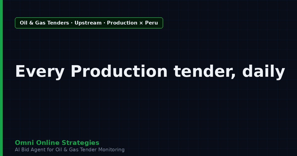 AI Agent That Surfaces Production Equipment Tenders from Petroperu