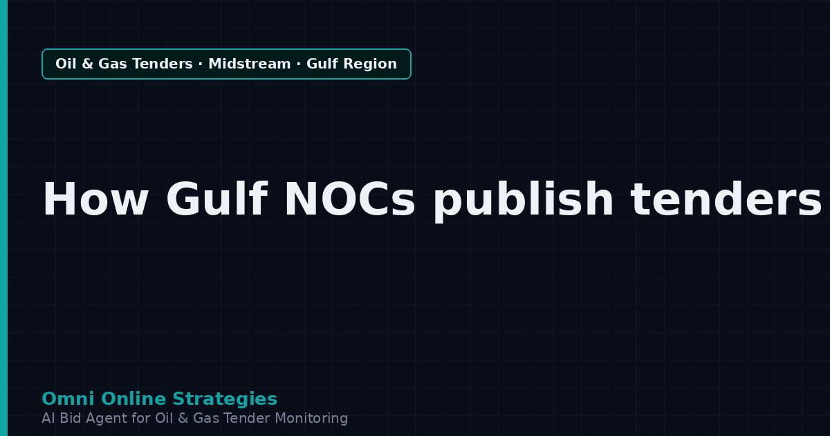 AI Agent That Tracks How Gulf National Oil Companies Publish Midstream and Gas Equipment Tenders