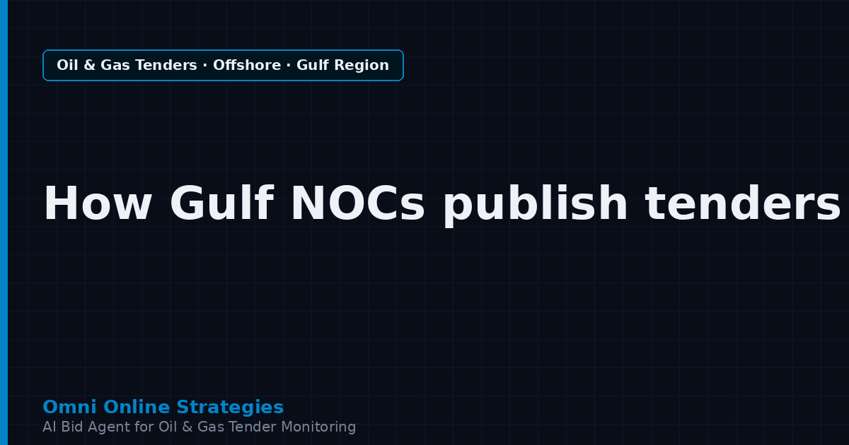 AI Agent That Tracks How Gulf National Oil Companies Publish Offshore Equipment Tenders