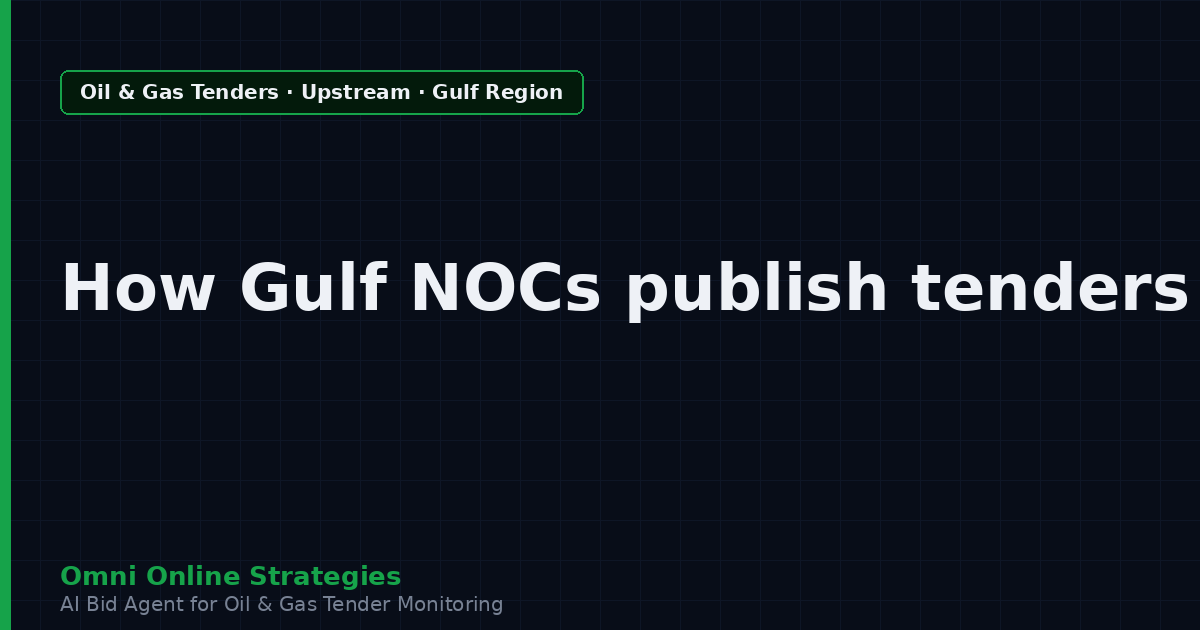 AI Agent That Tracks How Gulf National Oil Companies Publish Upstream Equipment Tenders
