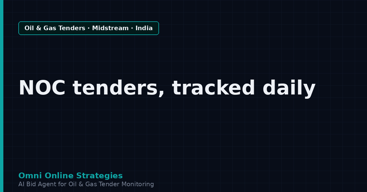 AI Agent That Tracks How India State Gas and LNG Companies Publish Midstream Equipment Tenders