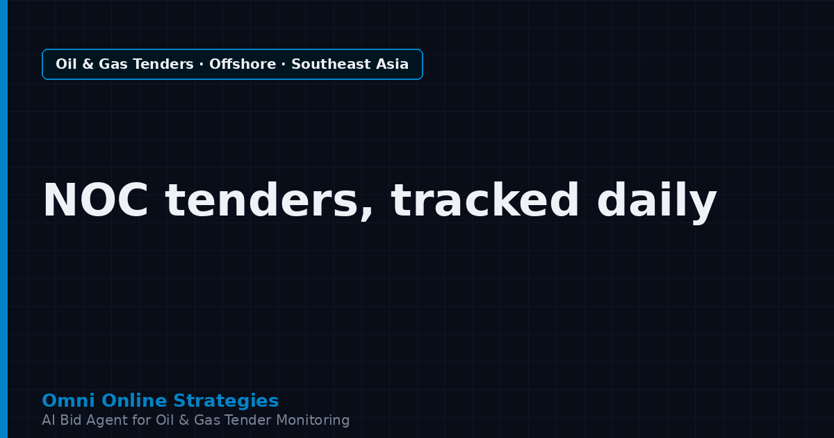 AI Agent That Tracks How Southeast Asian National Oil Companies Publish Offshore Tenders