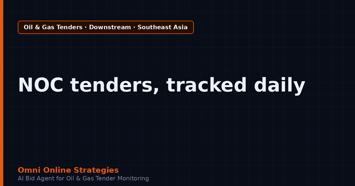 AI Agent That Tracks How Southeast Asian National Oil Companies Publish Refinery Equipment Tenders