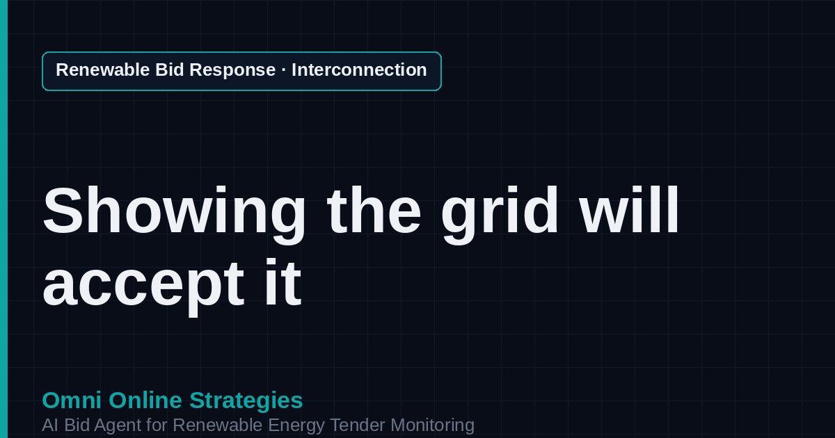 AI Agent That Writes the Interconnection Approach for Renewable Energy Developers
