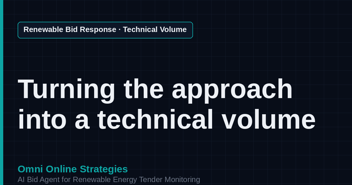 AI Agent That Writes the Technical Volume for Renewable Energy Developers