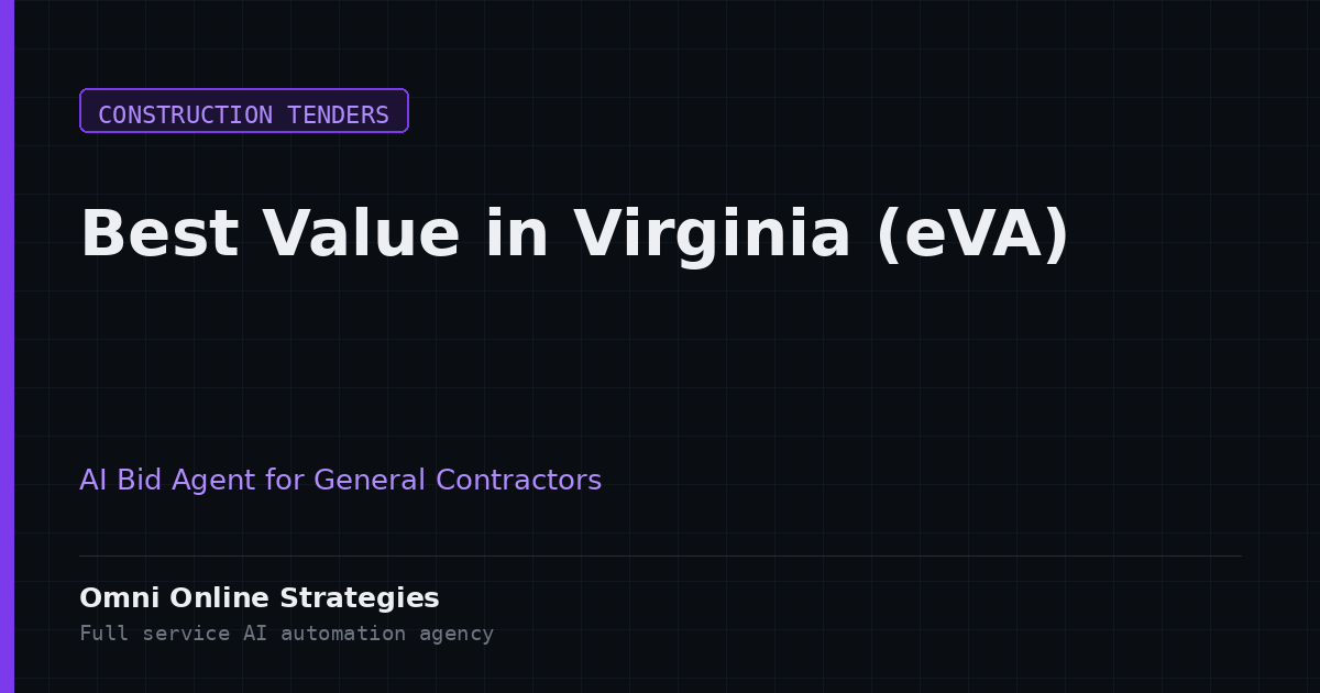 AI Bid Agent That Reads Best Value Building Procurements in Virginia on eVA