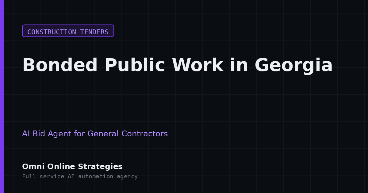 AI Bid Agent for Bonded Public Building Work in Georgia